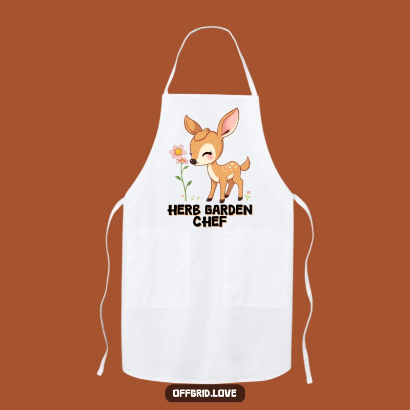 Nature's Touch Deer Apron: Gentle Kitchen Companion, Charming Funny Gift