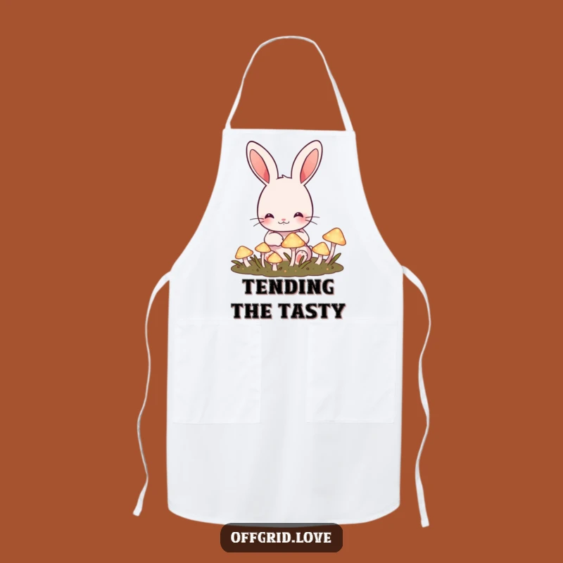Funny Rabbit Mushroom Garden Apron: Magical Kitchen Helper, Chef's Funny Gift