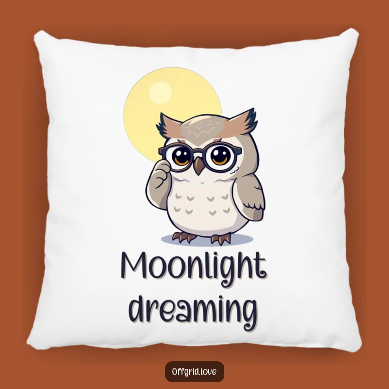 Funny Owl Spectacles Pillow: Soft & Wise Accent Cushion, Perfect Humorous Gift
