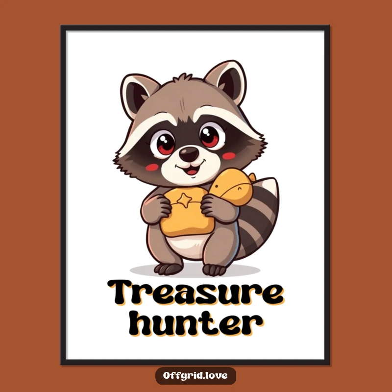 Funny Raccoon Digital Art: Instant Treasure Trove of Humor, Perfect Funny Gift