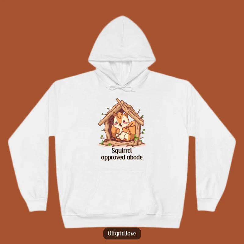 Cozy Funny Squirrel Builder Hoodie: Warm and Hilarious Woodland Apparel