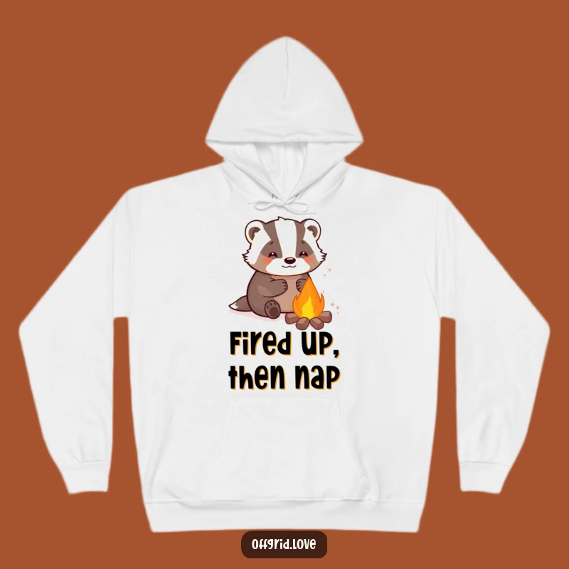 Funny Badger Campfire Hoodie: Warm & Cozy Animal Sweatshirt, Perfect Humorous Gift
