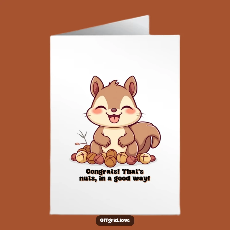 Free Printable Happy Squirrel Congrats Card - Unique Downloadable Greeting for Acorn-ucopia of Success