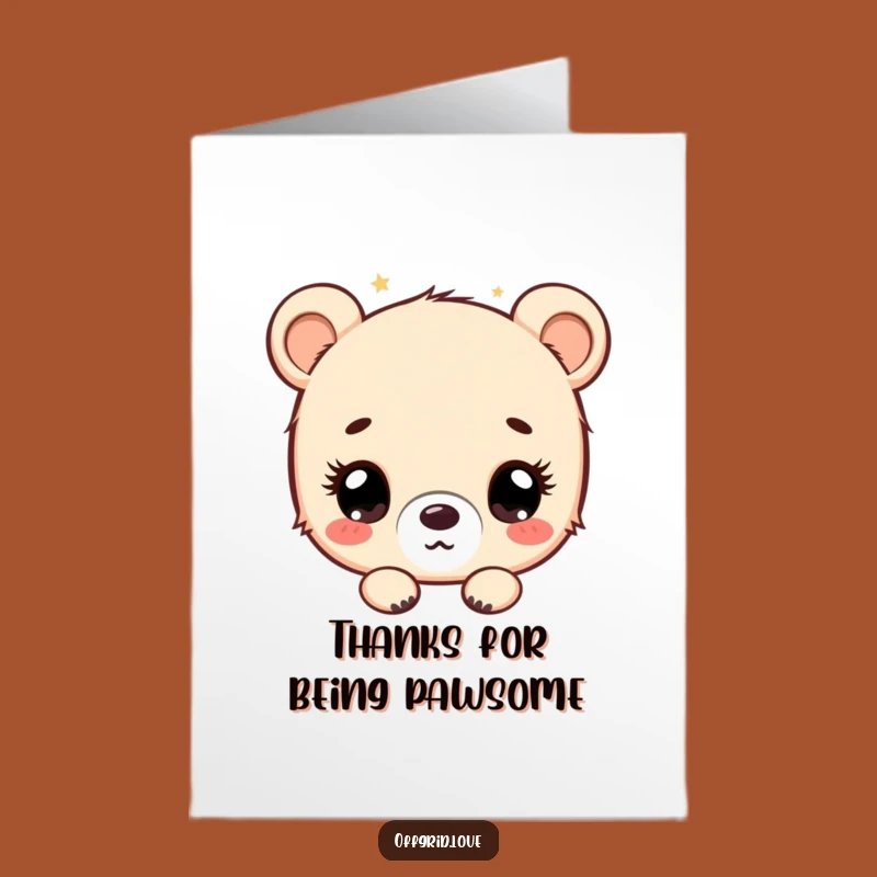 Free Printable Thank You Card: Bear Stargazer - Sweet & Funny Downloadable Gratitude Gift!