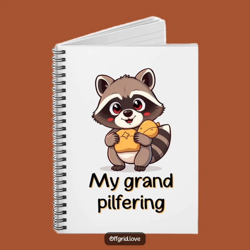 Funny Raccoon Notebook: Jot Down Your Treasures, Creative Funny Gift