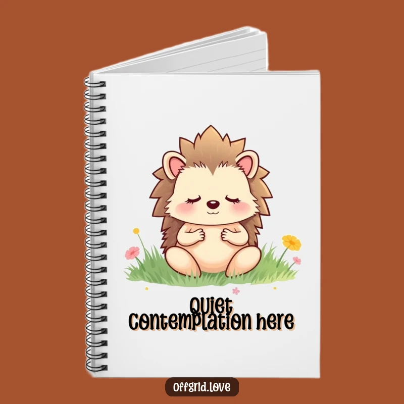 Funny Hedgehog Meditation Notebook: Zen Journaling, Perfect Humorous Gift