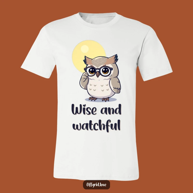 Funny Owl Spectacles T-Shirt: Determined Night Owl Tee, Perfect Humorous Gift
