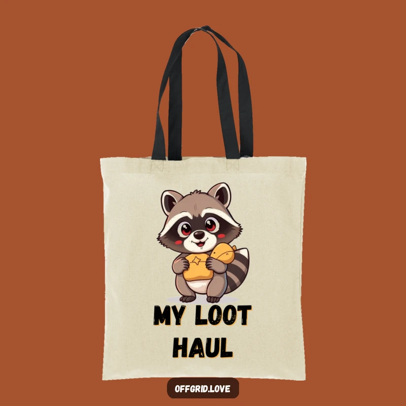 Funny Raccoon Tote Bag: Carry Your Treasures in Style, Ideal Funny Gift